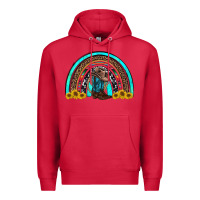 Cardinal western cowboy boots sunflowers rainbow Premium Hoodie - RanaPortraitStore