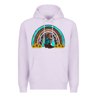 Lilac western cowboy boots sunflowers rainbow Premium Hoodie - RanaPortraitStore