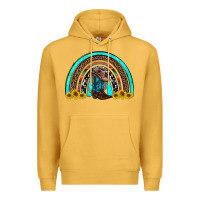 Mustard western cowboy boots sunflowers rainbow Premium Hoodie - RanaPortraitStore