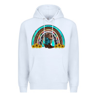 White western cowboy boots sunflowers rainbow Premium Hoodie - RanaPortraitStore