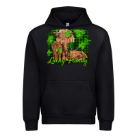 Black st patrick's day lucky cow family Urban Hoodie - RanaPortraitStore