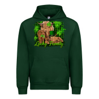 Forest Green st patrick's day lucky cow family Urban Hoodie - RanaPortraitStore