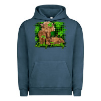 Pigment Midnight Navy st patrick's day lucky cow family Urban Hoodie - RanaPortraitStore