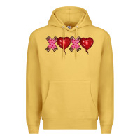 Antique Gold valentine's day xoxo heart balloon Premium Hoodie - RanaPortraitStore