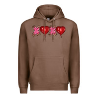 Chestnut valentine's day xoxo heart balloon Premium Hoodie - RanaPortraitStore