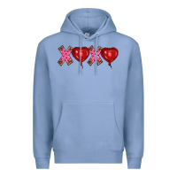 Colony Blue valentine's day xoxo heart balloon Premium Hoodie - RanaPortraitStore