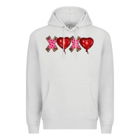 Dove Grey valentine's day xoxo heart balloon Premium Hoodie - RanaPortraitStore