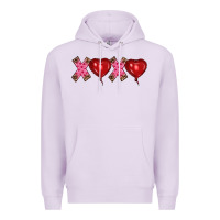 Lilac valentine's day xoxo heart balloon Premium Hoodie - RanaPortraitStore