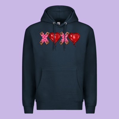Valentine's Day Xoxo Heart Balloon Premium Hoodie Designed By Ranaportraitstore