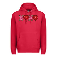 Cardinal valentine's day xoxo heart balloon Premium Hoodie - RanaPortraitStore