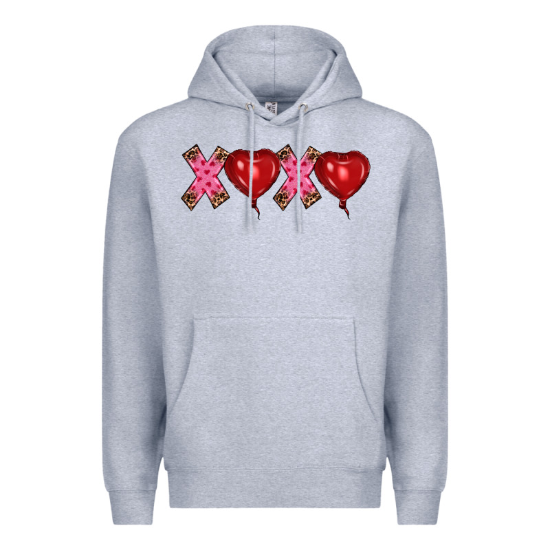 Valentine's Day Xoxo Heart Balloon Premium Hoodie by RanaPortraitStore | Teevron