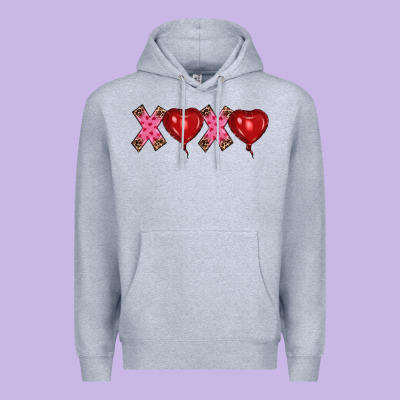 Valentine's Day Xoxo Heart Balloon Premium Hoodie Designed By Ranaportraitstore