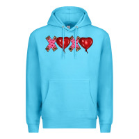 Ocean Blue valentine's day xoxo heart balloon Premium Hoodie - RanaPortraitStore