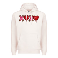 Pale Pink valentine's day xoxo heart balloon Premium Hoodie - RanaPortraitStore