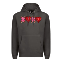 Smoke valentine's day xoxo heart balloon Premium Hoodie - RanaPortraitStore
