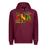 Burgundy certified nursing assistant juneteenth Premium Hoodie - Zillion Design Studio