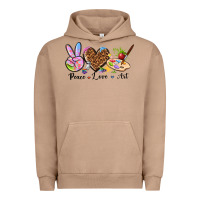 Pigment Burro peace love art Urban Hoodie - texasbilliewilder