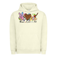 Pigment Pistachio peace love art Urban Hoodie - texasbilliewilder
