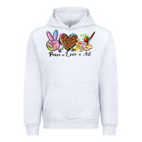 White peace love art Urban Hoodie - texasbilliewilder