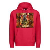 Cardinal first in last out firefighter Premium Hoodie - AdoDesignShop