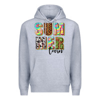 Heather Grey summer lovin Premium Hoodie - texasbilliewilder
