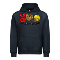 Navy peace love softball Urban Hoodie - Zillion Design Studio