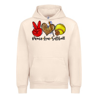 Sandshell peace love softball Urban Hoodie - Zillion Design Studio