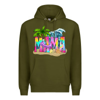 Army Green summer mama Premium Hoodie - texasbilliewilder
