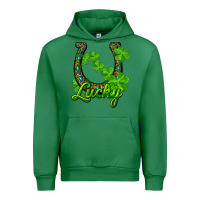 Emerald lucky shamrock horseshoe Urban Hoodie - RanaPortraitStore