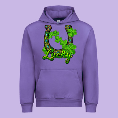 Lucky Shamrock Horseshoe Urban Hoodie Designed By Ranaportraitstore