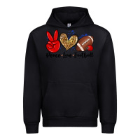 Black peace love football Urban Hoodie - Zillion Design Studio