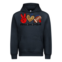 Navy peace love football Urban Hoodie - Zillion Design Studio