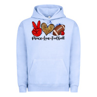 Pigment Grape Ice peace love football Urban Hoodie - Zillion Design Studio