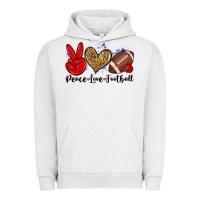 Pigment Lunar Rock peace love football Urban Hoodie - Zillion Design Studio