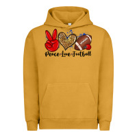 Pigment Peanut Butter peace love football Urban Hoodie - Zillion Design Studio