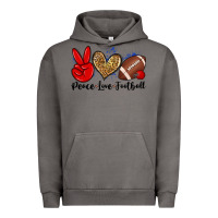 Pigment Tornado peace love football Urban Hoodie - Zillion Design Studio