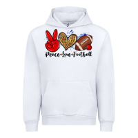 White peace love football Urban Hoodie - Zillion Design Studio