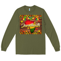 Army Green Juneteenth Long Sleeve Tee - BarkalooDesign