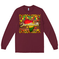 Burgundy Juneteenth Long Sleeve Tee - BarkalooDesign