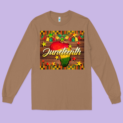 Juneteenth Long Sleeve Tee Designed By Barkaloodesign