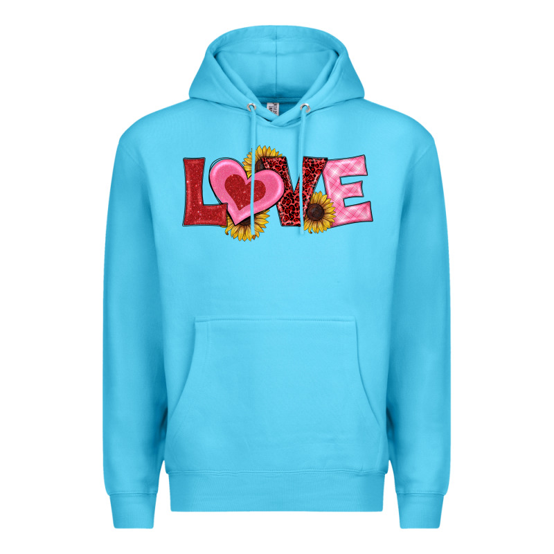 Valentine's Day Love Sunflowers Premium Hoodie by RanaPortraitStore | Teevron
