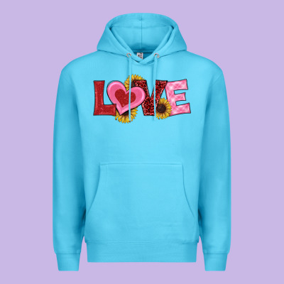 Valentine's Day Love Sunflowers Premium Hoodie Designed By Ranaportraitstore