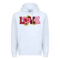 White valentine's day love sunflowers Premium Hoodie - RanaPortraitStore