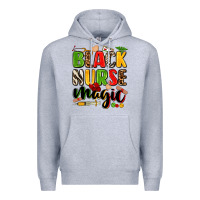 Heather Grey black nurse magic Premium Hoodie - Zillion Design Studio