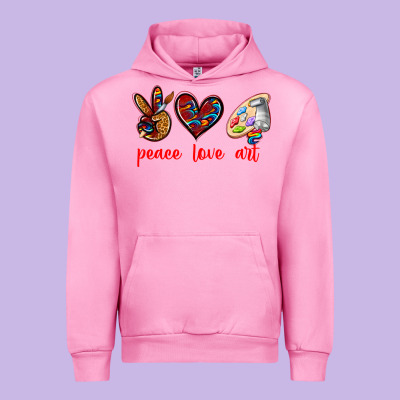 Peace Love Art Urban Hoodie Designed By Texasbilliewilder