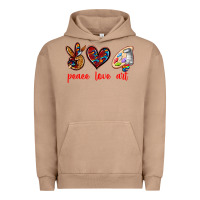 Pigment Burro peace love art Urban Hoodie - texasbilliewilder