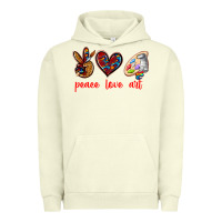 Pigment Pistachio peace love art Urban Hoodie - texasbilliewilder