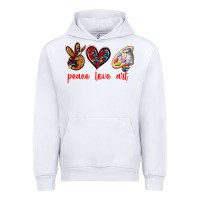 White peace love art Urban Hoodie - texasbilliewilder