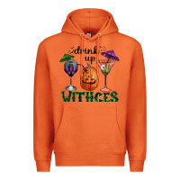 Carrot drink up withces halloween Premium Hoodie - RanaPortraitStore