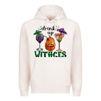 Pale Pink drink up withces halloween Premium Hoodie - RanaPortraitStore